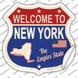 New York Established Novelty Highway Shield Sticker Decal Small