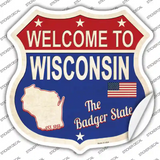 Wisconsin Established Novelty Highway Shield Sticker Decal Small