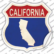 California Silhouette Novelty Highway Shield Sticker Decal Small