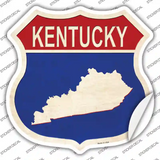 Kentucky Silhouette Novelty Highway Shield Sticker Decal Small