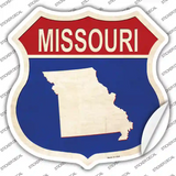 Missouri Silhouette Novelty Highway Shield Sticker Decal Small