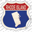 Rhode Island Silhouette Novelty Highway Shield Sticker Decal Small