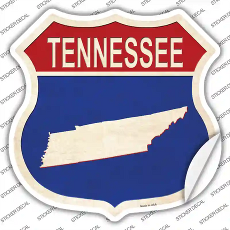 Tennessee Silhouette Novelty Highway Shield Sticker Decal Small