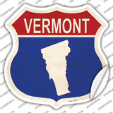 Vermont Silhouette Novelty Highway Shield Sticker Decal Small