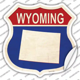 Wyoming Silhouette Novelty Highway Shield Sticker Decal Small