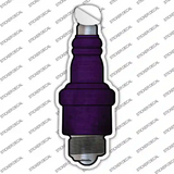 Purple Oil Rubbed Novelty Spark Plug Sticker Decal