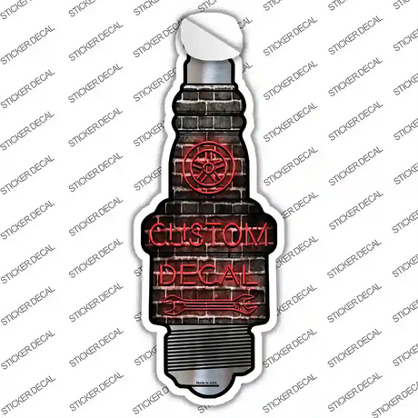 Custom Decal Novelty Spark Plug Sticker Decal