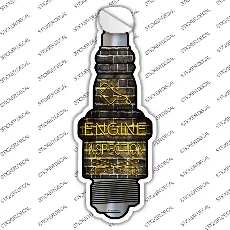 Engine Inspection Novelty Spark Plug Sticker Decal | Smart Blonde