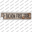 Bichon Frise Trail Novelty Narrow Sticker Decal Small