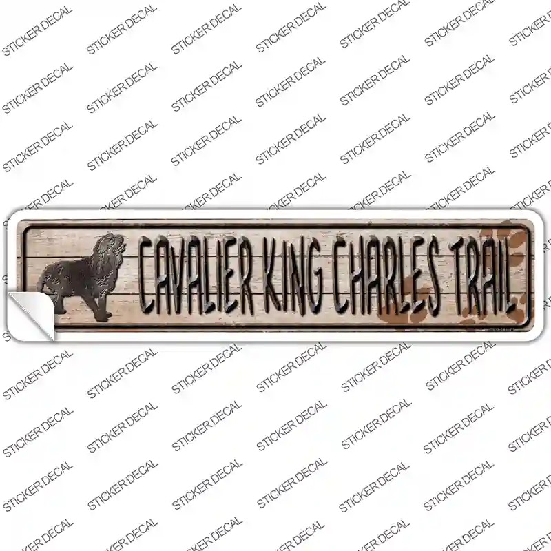 Cavalier King Charles Trail Novelty Narrow Sticker Decal