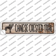 Chinese Crested Trail Novelty Narrow Sticker Decal Small