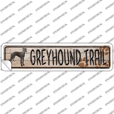 Greyhound Trail Novelty Narrow Sticker Decal Small