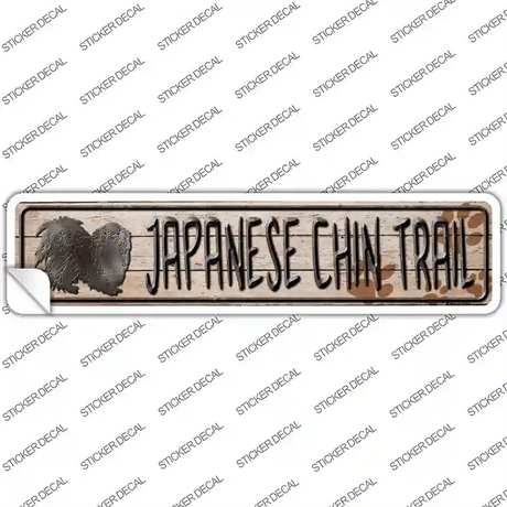 Japanese Chin Trail Novelty Narrow Sticker Decal Small