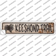 Keeshound Trail Novelty Narrow Sticker Decal Small