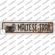 Maltese Trail Novelty Narrow Sticker Decal Small