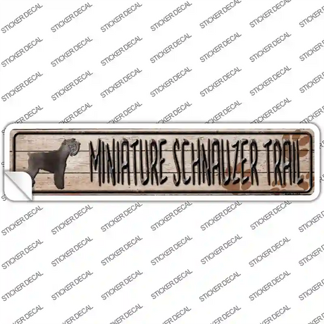 Miniature Schnauzer Trail Novelty Narrow Sticker Decal Small