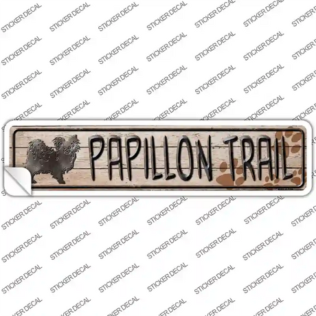 Papillon Trail Novelty Narrow Sticker Decal Small