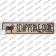 Schipperke Trail Novelty Narrow Sticker Decal Small