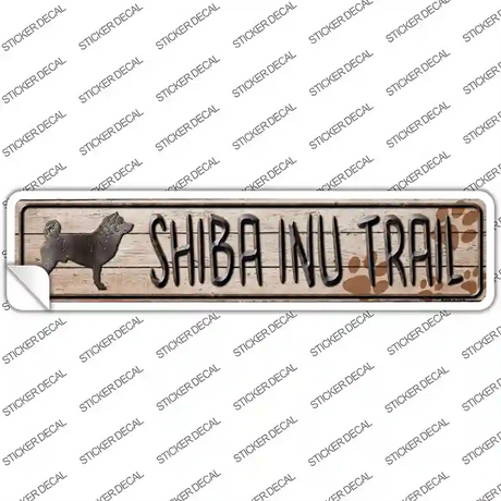 Shiba Inu Trail Novelty Narrow Sticker Decal Small