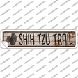 Shih Tzu Trail Novelty Narrow Sticker Decal Small