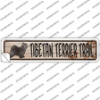 Tibetan Terrier Trail Novelty Narrow Sticker Decal Small