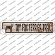 Toy Fox Terrier Trail Novelty Narrow Sticker Decal Small