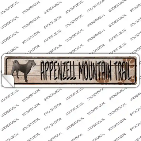 Appenzell Mountain Dog Trail Novelty Narrow Sticker Decal Small