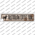 Australian Cattle Dog Trail Novelty Narrow Sticker Decal Small