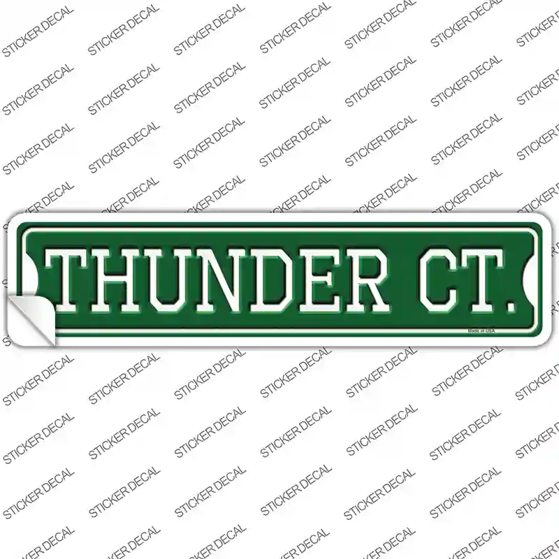 Thunder Ct Novelty Narrow Sticker Decal | Smart Blonde