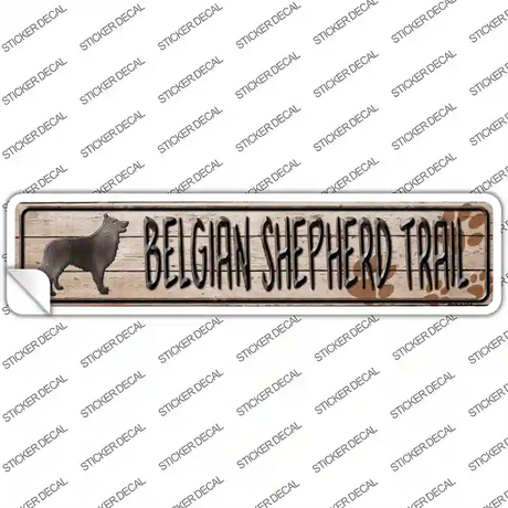 Belgian Shepherd Trail Novelty Narrow Sticker Decal Small