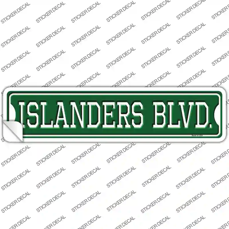 Islanders Blvd Novelty Narrow Sticker Decal | Smart Blonde