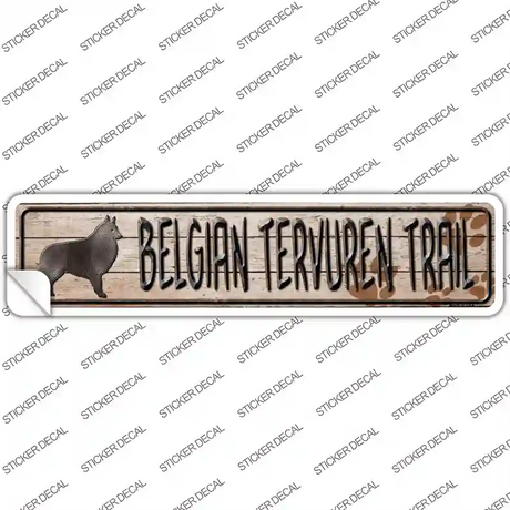 Belgian Tervuren Trail Novelty Narrow Sticker Decal Small