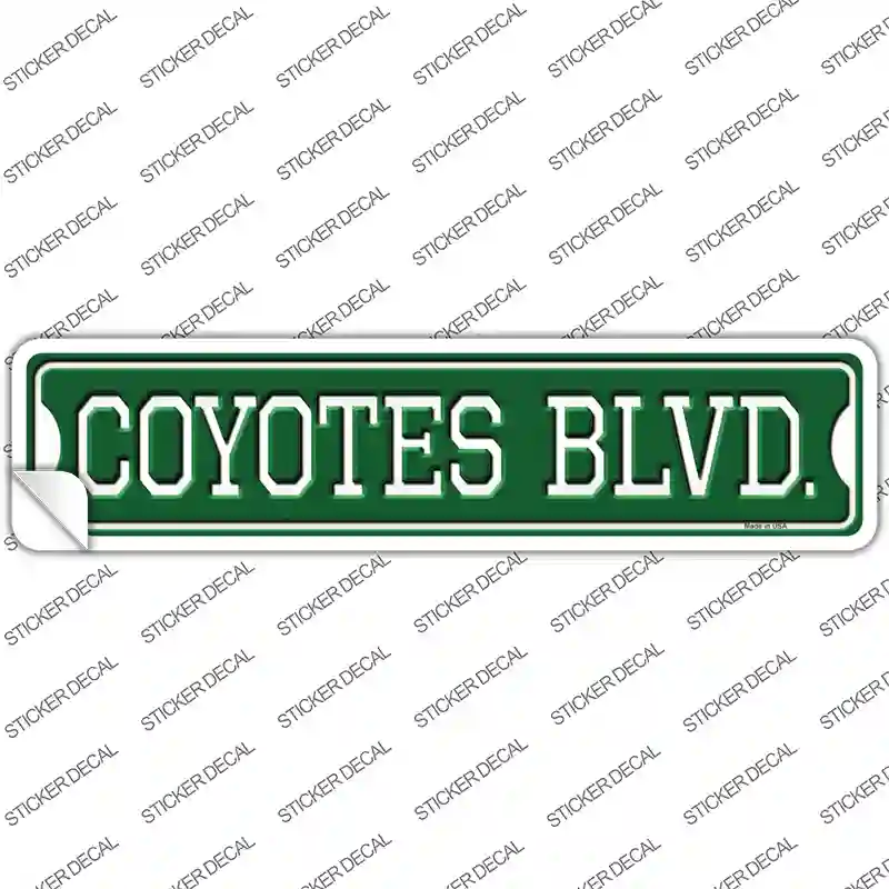 Coyotes Blvd Novelty Narrow Sticker Decal