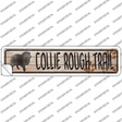 Collie Rough Trail Novelty Narrow Sticker Decal Small