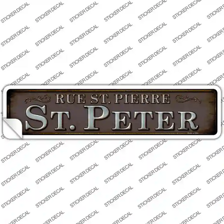 Rue St Peter Novelty Narrow Sticker Decal