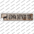 German Shepherd Trail Novelty Narrow Sticker Decal Small