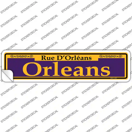 Orleans Purple Novelty Narrow Sticker Decal