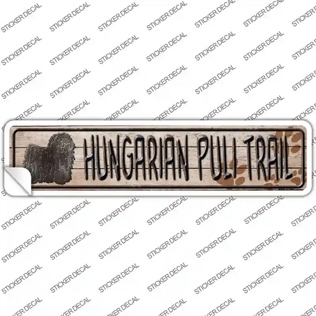 Hungarian Puli Trail Novelty Narrow Sticker Decal Small