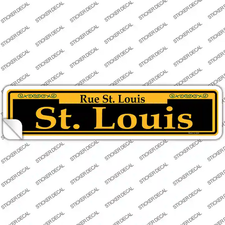 St. Louis Yellow Novelty Narrow Sticker Decal