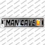 The Man Cave Novelty Narrow Sticker Decal Small