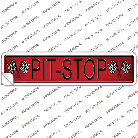 Pit Stop Novelty Narrow Sticker Decal