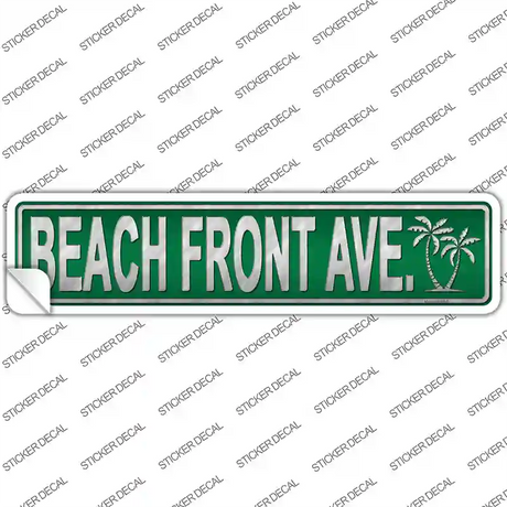 Beach Front Ave Novelty Narrow Sticker Decal Small