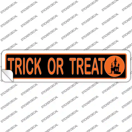 Trick Or Treat Novelty Narrow Sticker Decal Small