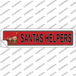 Santas Helper Novelty Narrow Sticker Decal Small