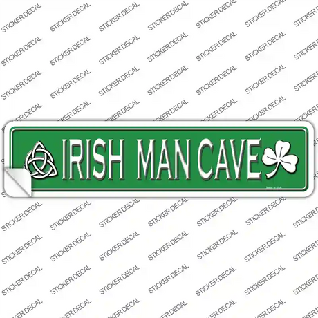 Irish Man Cave Novelty Narrow Sticker Decal Small