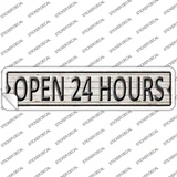 Open 24 Hours Novelty Narrow Sticker Decal