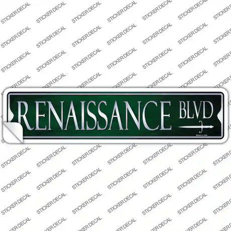 Renaissance Blvd Novelty Narrow Sticker Decal