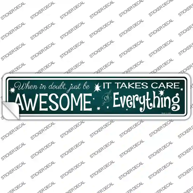 When In Doubt Novelty Narrow Sticker Decal