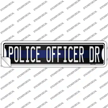 Police Officer Dr Novelty Narrow Sticker Decal Small