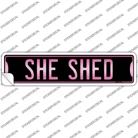 She Shed Novelty Narrow Sticker Decal Small